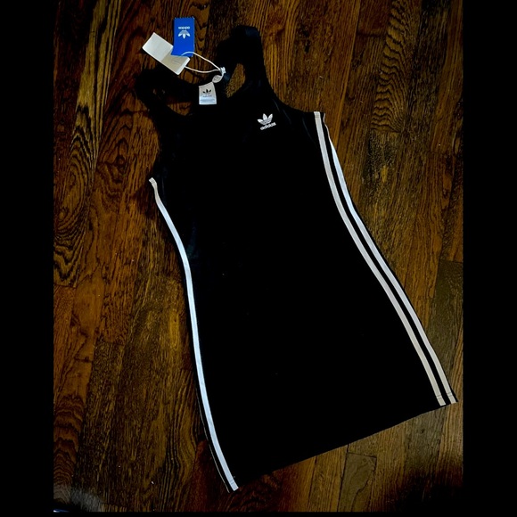 adidas Originals Dresses & Skirts - NWT ADIDAS 3-Stripes BLACK Racerback Tennis Golf TANK DRESS S